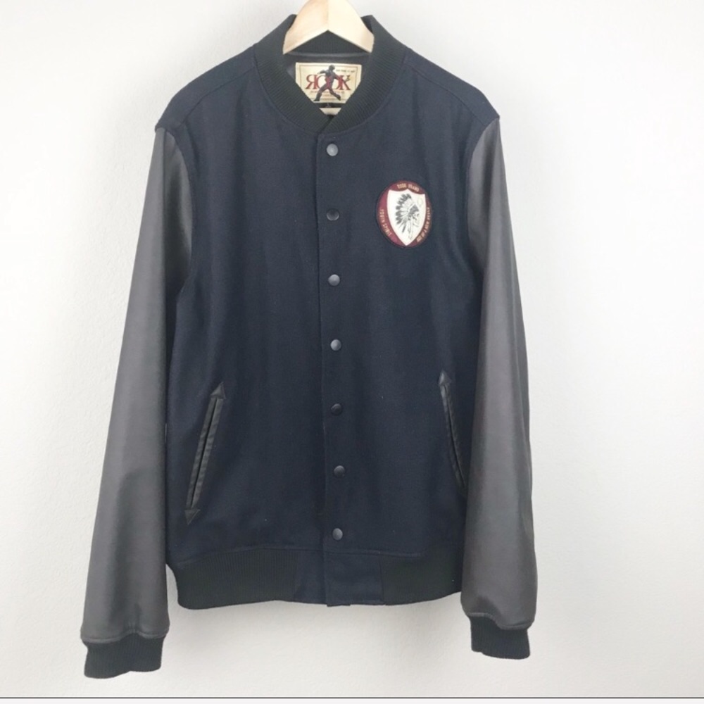 Rook  brand Wool Baseball Bomber Streetwear Jacket
